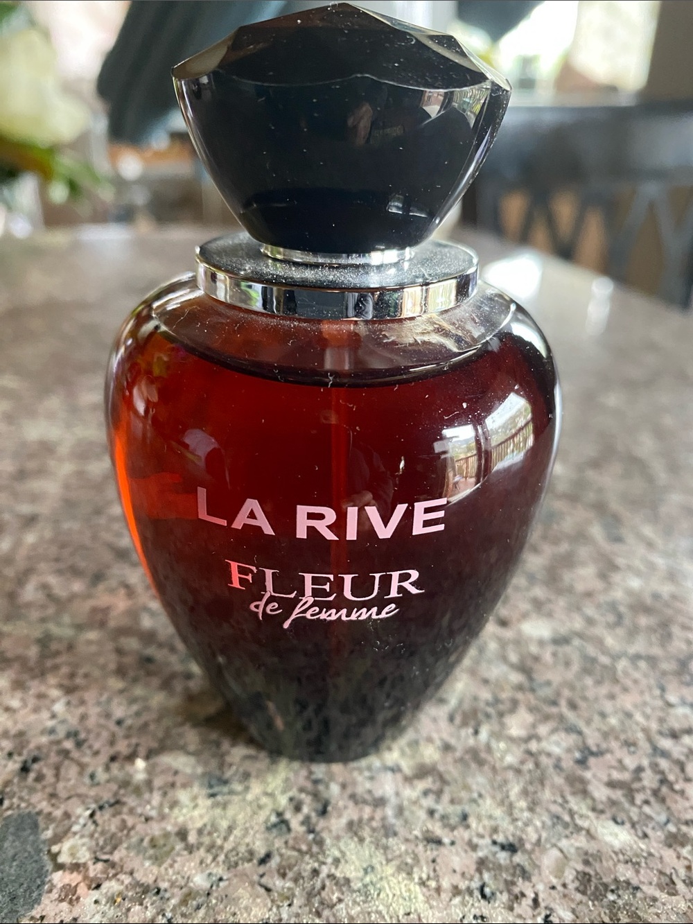 Fleur de Femme Red Glass Decorative Bottle